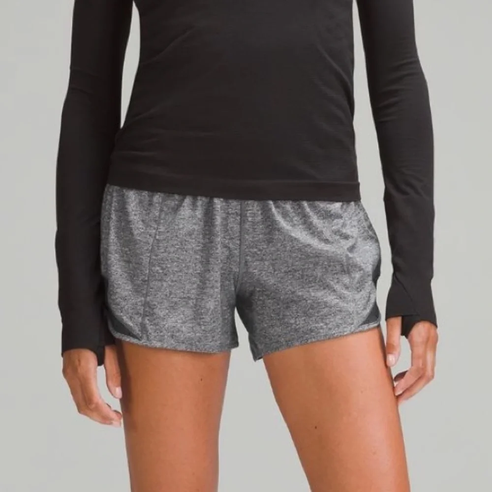 Lululemon Hotty Hot Gray Lined Shorts II 2.5” Size 4 Heather Lux Multi Black NWO - Picture 11 of 15